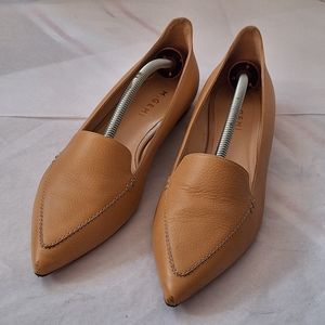 M. Gemi Tan Leather Flats